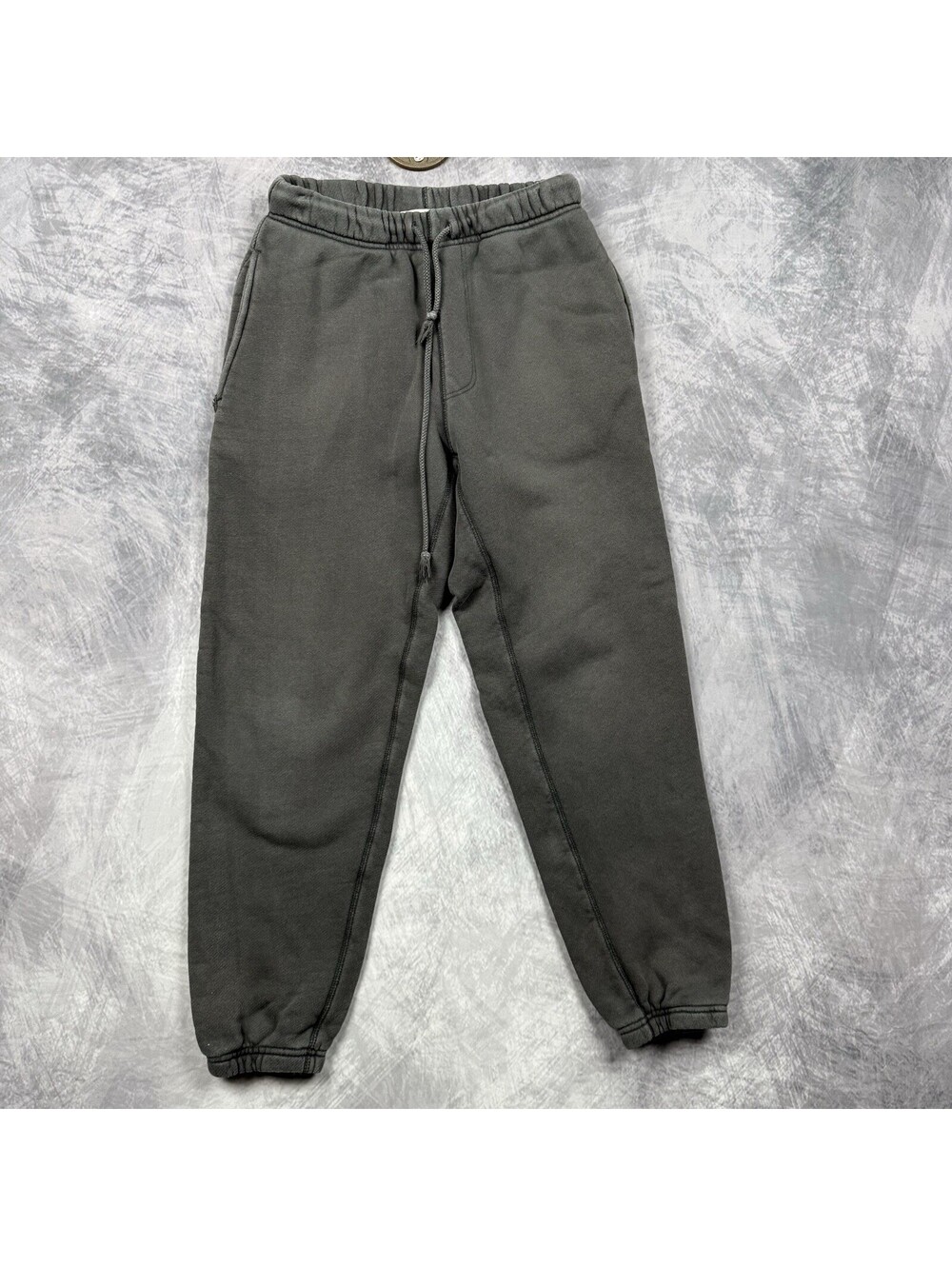 Elwood Sweatpants XS Grey Joggers Organic Cotton Loungewear Distressed